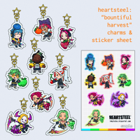 [PREORDER] heartsteel - "bountiful harvest" charms & sticker sheet 
