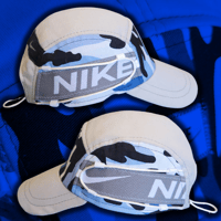 Image 2 of GREY/BLUE CAMO NIKE 5 Panel hat 