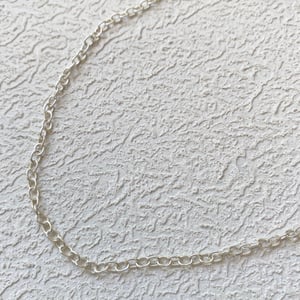 Image of Silver Thin Oval Necklace
