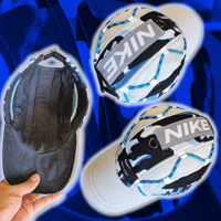 Image 3 of GREY/BLUE CAMO Nike vertical 5 Panel hat