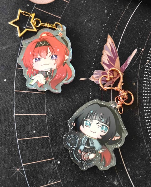 Image of WuWa YinLin and ZZZ Jane Doe keychain