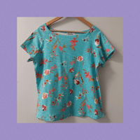 KylieJane tshirt -blue floral