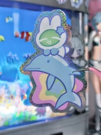 Image 2 of sputnik & dolphin holo stickers