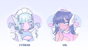 Image of val & cythera star buttons