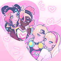 Image 1 of lovestruck heart buttons