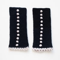 Image 3 of Wrist Worms, Black w off-white dots