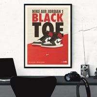 Image 2 of Sneaker Poster Air Jordan 1 “Black Toe”