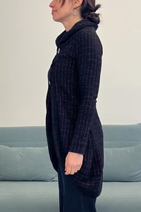 Image 2 of Giacca cardigan nero rosso