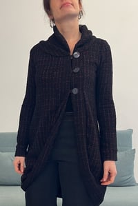 Image 4 of Giacca cardigan nero rosso