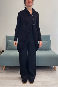 Image 1 of Giacca cardigan nero rosso