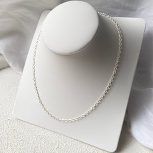 Image of Silver Thin Oval Necklace