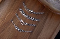 Image 1 of Piercing Chains - Stainless Steel - 30-50mm - Crescent Moon - Nose Chain