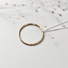 Gold and silver two tone circle necklace - Nova