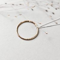 Image 2 of Gold and silver two tone circle necklace - Nova