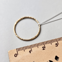 Image 3 of Gold and silver two tone circle necklace - Nova