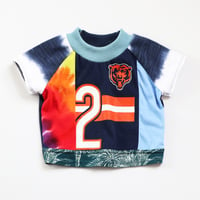 Image 1 of chicago bears blue bold bday boy kid 2T two 2 second 2nd birthday short sleeve top shirt gift 