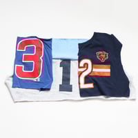 Image 2 of chicago bears blue bold bday boy kid 2T two 2 second 2nd birthday short sleeve top shirt gift 