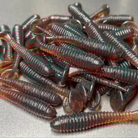 2" Salty Ripper Paddle Tail Motor Oil Red Swimbait