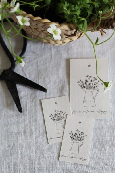 Image of Etiquette décorative bouquet de fleurs (ETKSEAUFL)