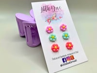 Image 1 of Petite Pastel Daisy Earrings