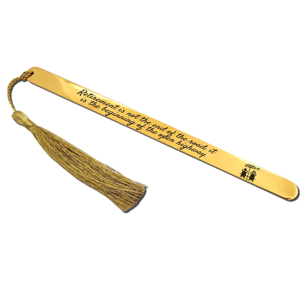 Image of Retirement is not the end of the road; it is the beginning of the open highway Slim Bookmarks.