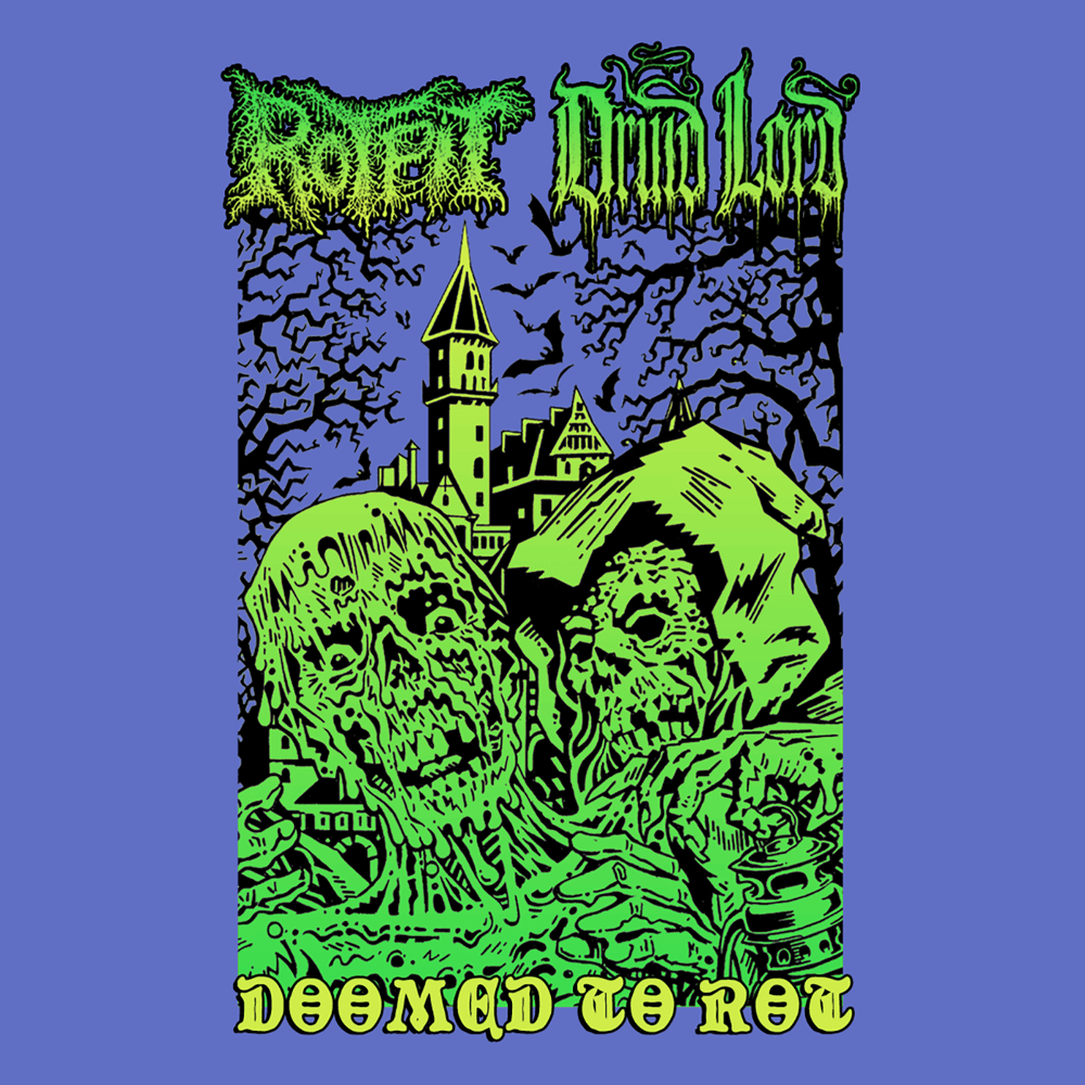 ROTPIT / DRUID LORD - "Doomed To Rot" split cassette **PREORDER**