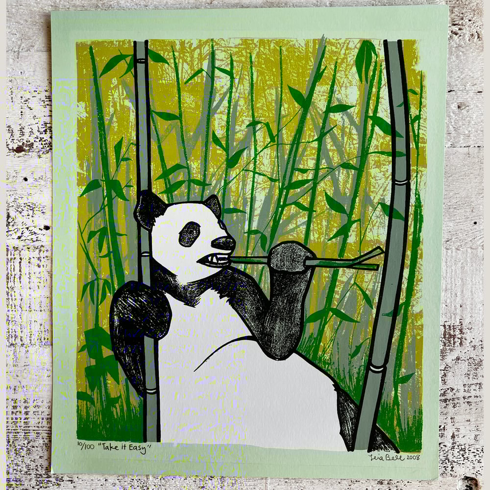 Image of TAKE IT EASY PANDA ART PRINT