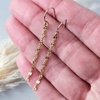 Gold filled 'starburst' chain drop earrings