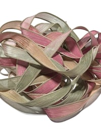 Image 7 of 1PC. BOHEMIAN ROSE  42" Hand Dyed Finished Edge Silk Wrist Wrap Bracelet/Jewelry/Craft Ribbons