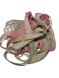 Image 4 of 1PC. BOHEMIAN ROSE  42" Hand Dyed Finished Edge Silk Wrist Wrap Bracelet/Jewelry/Craft Ribbons