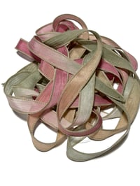 Image 8 of 1PC. BOHEMIAN ROSE  42" Hand Dyed Finished Edge Silk Wrist Wrap Bracelet/Jewelry/Craft Ribbons