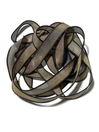 Image 2 of 1PC. JUNGLE VINES 42" Hand Dyed Finished Edge Silk Wrist Wrap Bracelet/Jewelry/Craft Ribbons