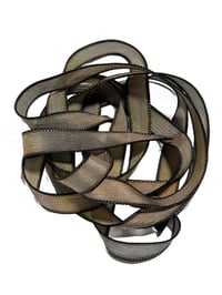 Image 5 of 1PC. JUNGLE VINES 42" Hand Dyed Finished Edge Silk Wrist Wrap Bracelet/Jewelry/Craft Ribbons