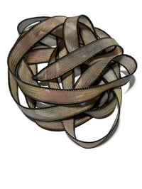 Image 1 of 1PC. JUNGLE VINES 42" Hand Dyed Finished Edge Silk Wrist Wrap Bracelet/Jewelry/Craft Ribbons