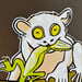 Image of TARSIER WITH A LIZARD ART PRINT