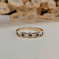 Image 1 of Chandra Band - Yellow Gold + Black Diamond