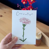 Image 2 of January birth month flower card