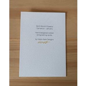 Image of January birth month flower card
