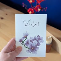Image 2 of February birth month flower card