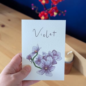 Image of February birth month flower card
