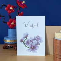 Image 1 of February birth month flower card
