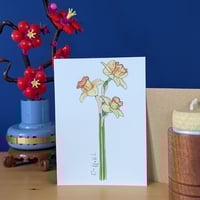 Image 1 of March birth month flower card