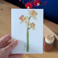 Image 2 of March birth month flower card