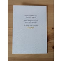 Image 4 of March birth month flower card