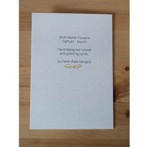 Image of March birth month flower card