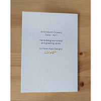 Image 4 of April birth month flower card