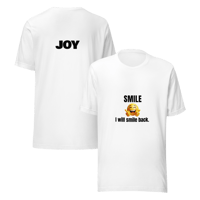 Image 1 of SMILE, I will smile back t-shirt front/back