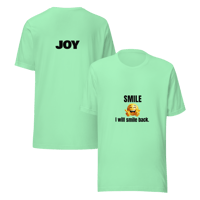 Image 2 of SMILE, I will smile back t-shirt front/back