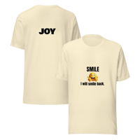 Image 3 of SMILE, I will smile back t-shirt front/back