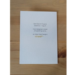 Image of August birth month flower card
